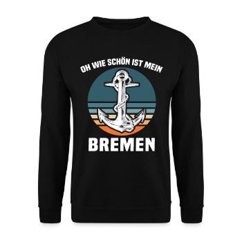 Bremen Sprüche Bremer - Unisex Pullover - Schwarz - Vorne - Alina (178cm) & Michal (187cm)