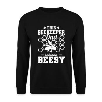 Papa apiculteur - Sweat-shirt Unisexe - noir - Devant - Alina (178cm) & Michal (187cm)