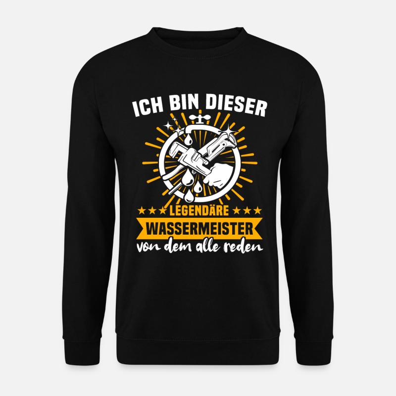 Wassermeister Wasserwerk - Unisex Pullover - Schwarz