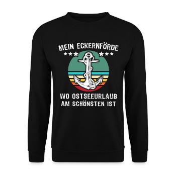 Eckernförde Urlaub Sprüche - Unisex Pullover - Schwarz - Vorne - Alina (178cm) & Michal (187cm)