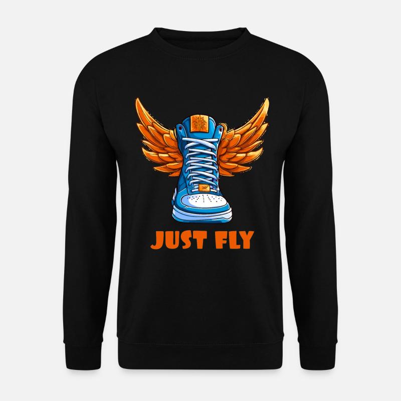 Sneaker Turnschuh mit Flügeln - Unisex Pullover - Schwarz