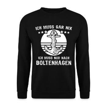 Boltenhagen - Unisex Pullover - Schwarz - Vorne - Alina (178cm) & Michal (187cm)