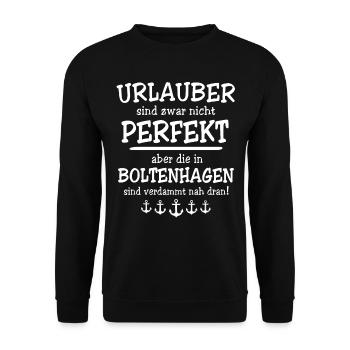 Boltenhagen - Unisex Pullover - Schwarz - Vorne - Alina (178cm) & Michal (187cm)