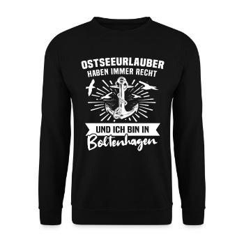 Boltenhagen - Unisex Pullover - Schwarz - Vorne - Alina (178cm) & Michal (187cm)