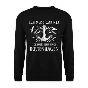 Boltenhagen - Unisex Pullover - Schwarz - Vorne - Alina (178cm) & Michal (187cm)