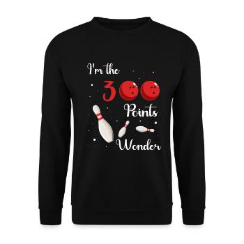 Bowling Player - Unisex Pullover - Schwarz - Vorne - Alina (178cm) & Michal (187cm)