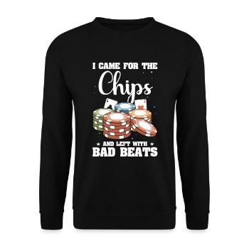 Poker Poker Players Poker Cards - Unisex Sweatshirt - black - Front - Alina (178cm) & Michal (187cm)