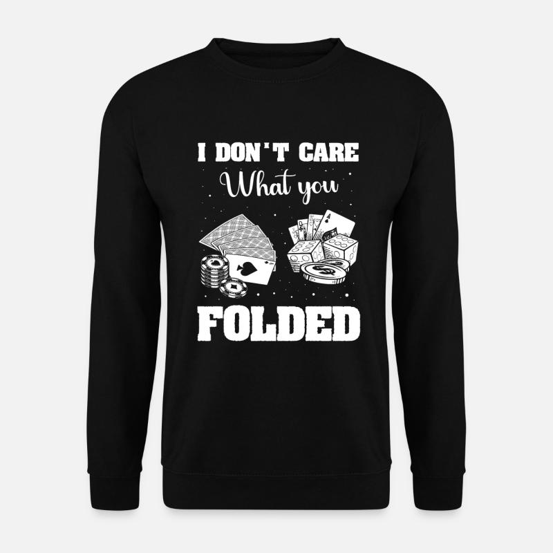 Poker Pokerspieler Pokerkarten - Unisex Pullover - Schwarz