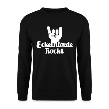 Eckernförde Sprüche - Unisex Pullover - Schwarz - Vorne - Alina (178cm) & Michal (187cm)