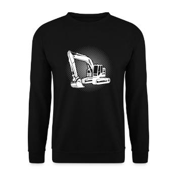 Excavator Operator Excavator - Unisex Sweatshirt - black - Front - Alina (178cm) & Michal (187cm)