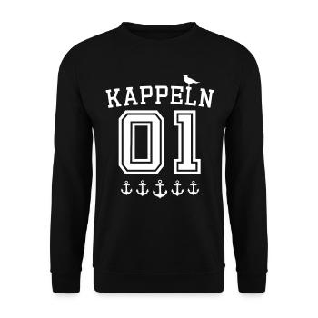 Kappeln Sprüche - Unisex Pullover - Schwarz - Vorne - Alina (178cm) & Michal (187cm)