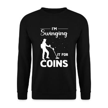 Dirt Fishing - Unisex Pullover - Schwarz - Vorne - Alina (178cm) & Michal (187cm)