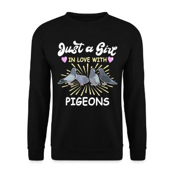Pigeon fancier pigeon girl - Unisex Sweatshirt - black - Front - Alina (178cm) & Michal (187cm)