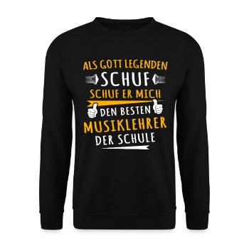 Musiklehrer - Unisex Pullover - Schwarz - Vorne - Alina (178cm) & Michal (187cm)