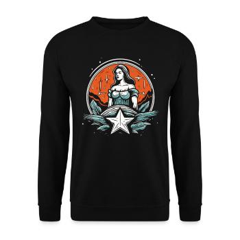 Mutter Natur, die Stern-Heldin - Unisex Pullover - Schwarz - Vorne - Alina (178cm) & Michal (187cm)