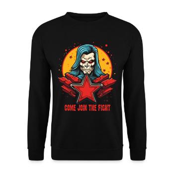 Come and join the fight - Unisex Sweatshirt - black - Front - Alina (178cm) & Michal (187cm)