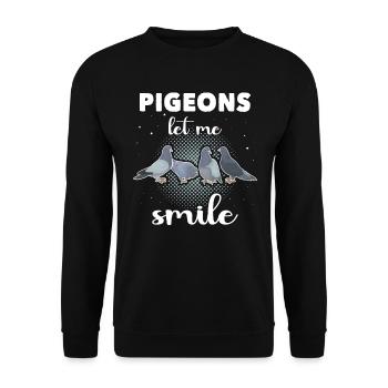 Doves - Unisex Sweatshirt - black - Front - Alina (178cm) & Michal (187cm)