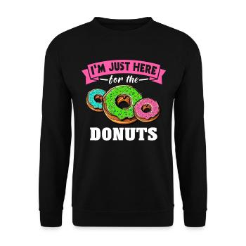 Donuts - Unisex Sweatshirt - black - Front - Alina (178cm) & Michal (187cm)