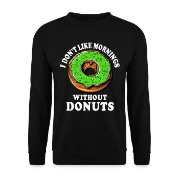 Donut Doughnut Donuts - Unisex Sweatshirt - black - Front - Alina (178cm) & Michal (187cm)