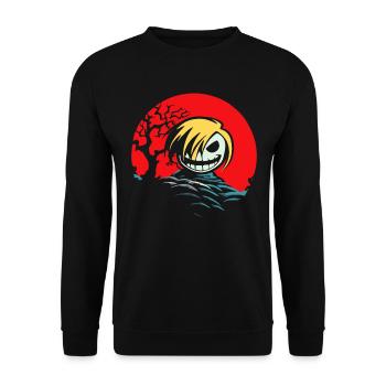 Chibi Mignon Anime Horreur Faucheuse - Sweat-shirt Unisexe - noir - Devant - Alina (178cm) & Michal (187cm)
