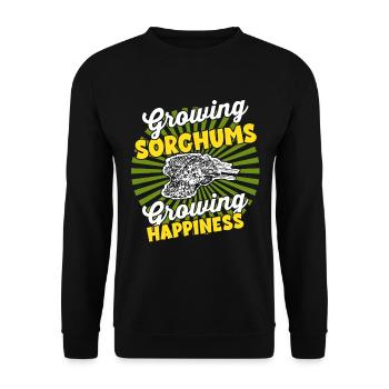 Crop Growth - Farmer Harvest Sorghum - Unisex Sweatshirt - black - Front - Alina (178cm) & Michal (187cm)