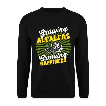 Récolte en croissance - Farmer Harvest Alfalfa - Sweat-shirt Unisexe - noir - Devant - Alina (178cm) & Michal (187cm)