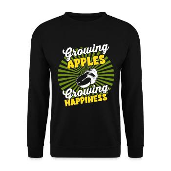 Growth of Crop - Farmer Harvest Apple - Unisex Sweatshirt - black - Front - Alina (178cm) & Michal (187cm)