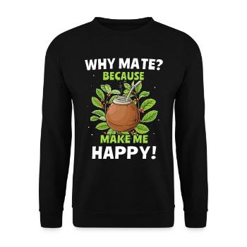 Yerba mate Gift - Unisex Sweatshirt - black - Front - Alina (178cm) & Michal (187cm)