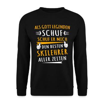 Skilehrer - Unisex Pullover - Schwarz - Vorne - Alina (178cm) & Michal (187cm)