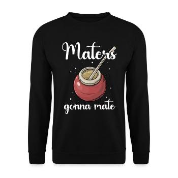 Yerba mate tea - Unisex Sweatshirt - black - Front - Alina (178cm) & Michal (187cm)