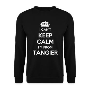 Je ne peux pas rester calme, je suis devant Tanger - Sweat-shirt Unisexe - noir - Devant - Alina (178cm) & Michal (187cm)