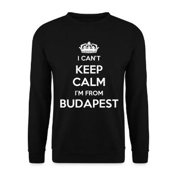 Ich Kann Nicht Ruhig Bleiben, Ich Bin Von Budapest - Unisex Pullover - Schwarz - Vorne - Alina (178cm) & Michal (187cm)
