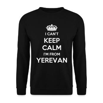 I can't stay calm, I'm from Yerevan - Unisex Sweatshirt - black - Front - Alina (178cm) & Michal (187cm)