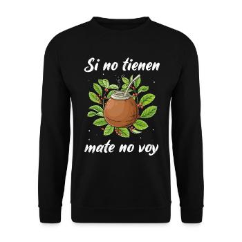 Mate Tee Yerba Teetrinker - Unisex Pullover - Schwarz - Vorne - Alina (178cm) & Michal (187cm)