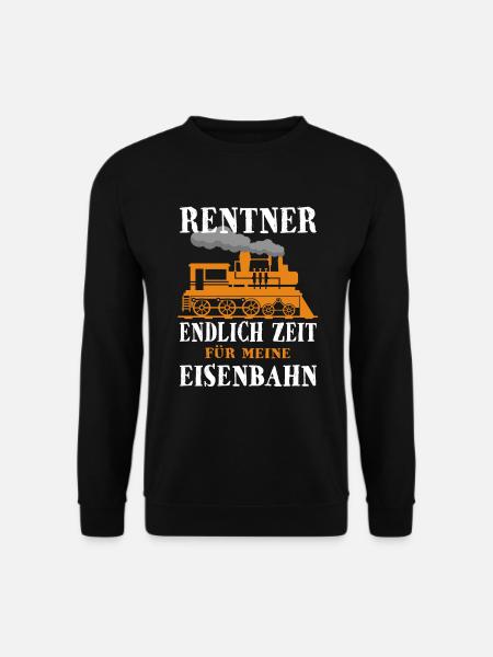 Rentner Eisenbahn Dampflok Lokführer - Unisex Pullover - Schwarz