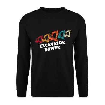 Pelles Chers opérateurs de pelles - Sweat-shirt Unisexe - noir - Devant - Alina (178cm) & Michal (187cm)