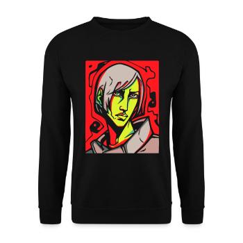 Un mec d’anime cool et beau - Sweat-shirt Unisexe - noir - Devant - Alina (178cm) & Michal (187cm)