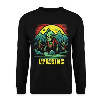 Uprising of the Skeleton Zombie Hillbillies - Unisex Sweatshirt - black - Front - Alina (178cm) & Michal (187cm)