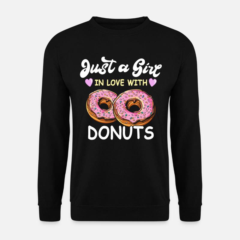 Donut Mädchen Doughnuts - Unisex Pullover - Schwarz