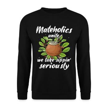 Yerba Mate Tee - Unisex Pullover - Schwarz - Vorne - Alina (178cm) & Michal (187cm)