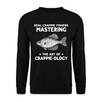 Sonnenbarsch Angeln Crappie Fishing - Unisex Pullover - Schwarz - Vorne - Alina (178cm) & Michal (187cm)