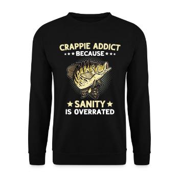 Crappie Fishing Sonnenbarsch - Unisex Pullover - Schwarz - Vorne - Alina (178cm) & Michal (187cm)