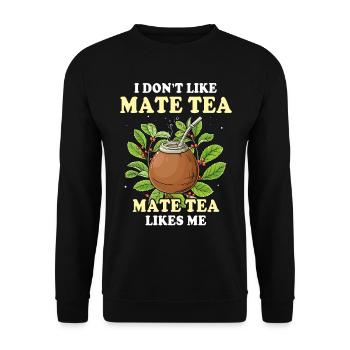 Mate Tee Teetrinker - Unisex Pullover - Schwarz - Vorne - Alina (178cm) & Michal (187cm)