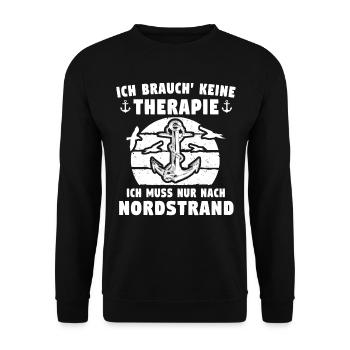 Nordstrand Sprüche - Unisex Pullover - Schwarz - Vorne - Alina (178cm) & Michal (187cm)