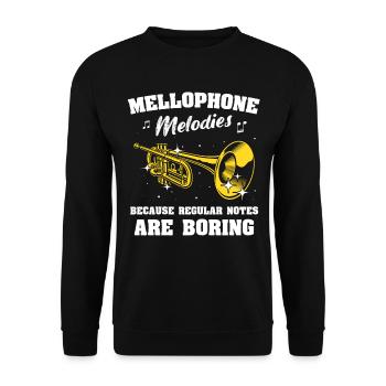 Mellophone - Unisex Sweatshirt - black - Front - Alina (178cm) & Michal (187cm)
