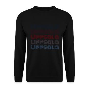 Vintage Sweden Town - Retro Uppsala - Unisex Sweatshirt - black - Front - Alina (178cm) & Michal (187cm)