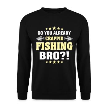Sonnenbarsch Crappie Fishing - Unisex Pullover - Schwarz - Vorne - Alina (178cm) & Michal (187cm)