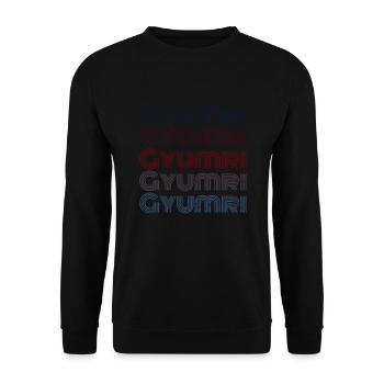 Vintage Armenia City - Retro Gyumri - Sweat-shirt Unisexe - noir - Devant - Alina (178cm) & Michal (187cm)