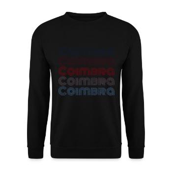 Vintage Portugal City - Retro Coimbra - Unisex Sweatshirt - black - Front - Alina (178cm) & Michal (187cm)