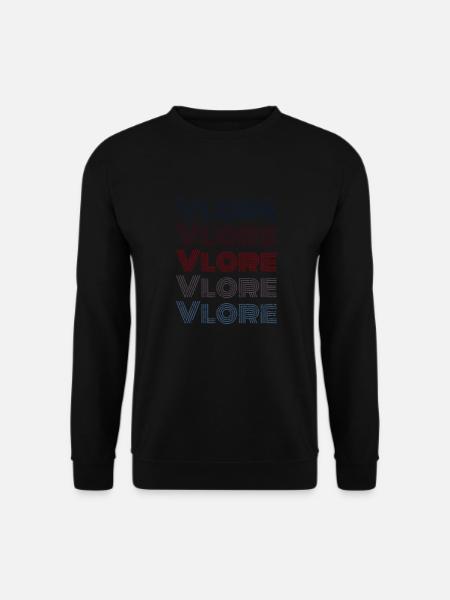 Vintage Albania Stadt - Retro Vlore - Unisex Pullover - Schwarz